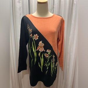 NWT Vintage Floral Blouse by Bob Mackie